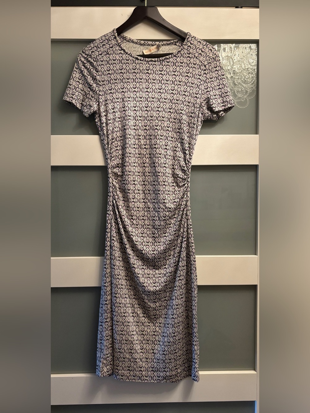 Tory Burch 100% Silk Ruched Dress Size Small